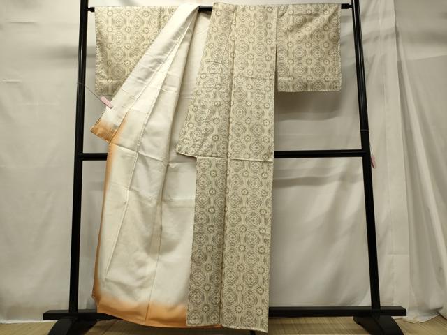 平和屋着物■本場染大島紬 亀甲花文 正絹 逸品 未使用 CABH2951oy