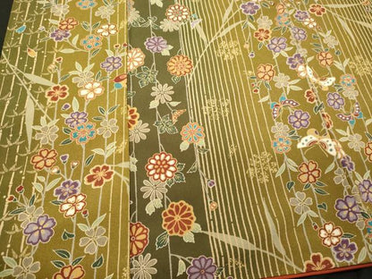 平和屋着物■上質な小紋 舞蝶花間道 暈し染め 正絹 逸品 未使用 CABH2952oy