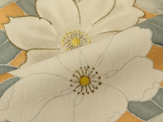 平和屋着物■訪問着 刺繍 草花文 暈し染め 金彩 正絹 逸品 未使用 CABH2955oy
