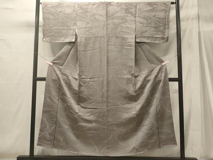 平和屋着物■上質な色無地 流水地紋 薄色 正絹 逸品 CABH2956oy