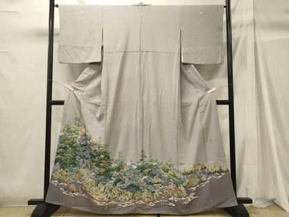 平和屋着物■色留袖 作家物 遠山草木文 洗える着物 未使用 CABH2959oy