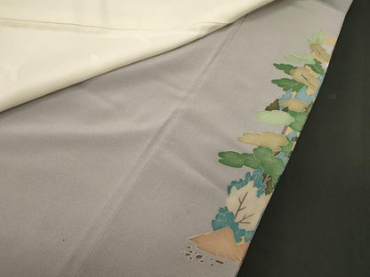 平和屋着物■色留袖 作家物 遠山草木文 洗える着物 未使用 CABH2959oy