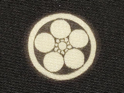 平和屋着物■黒留袖 駒刺繍 鏡裏花鳥松文 暈し染め 銀糸 洗える着物 CABH2961oy