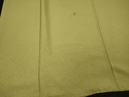 平和屋着物■本草木染作家 瑞鳳 色無地 若苗色 正絹 逸品 CABH2964oy