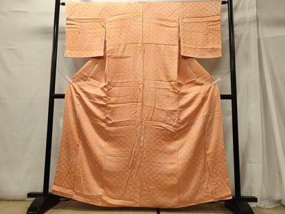 平和屋着物■上質な小紋　菊青海波地紋　暈し染め　正絹　逸品　CABH2968oy