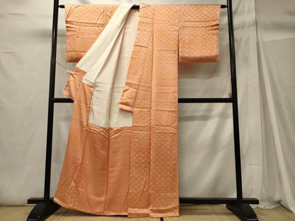 平和屋着物■上質な小紋　菊青海波地紋　暈し染め　正絹　逸品　CABH2968oy