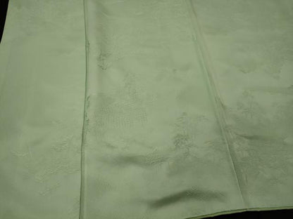 平和屋着物■上質な色無地　風景草木地紋　青磁鼠色　正絹　逸品　CABH2995oy
