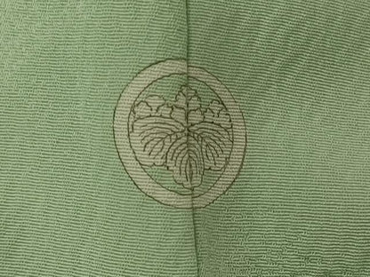 平和屋着物■上質な色無地　風景草木地紋　青磁鼠色　正絹　逸品　CABH2995oy