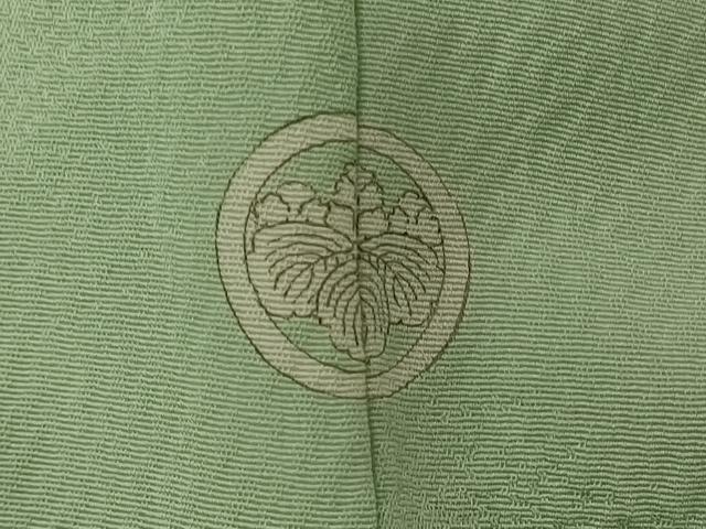 平和屋着物■上質な色無地　風景草木地紋　青磁鼠色　正絹　逸品　CABH2995oy