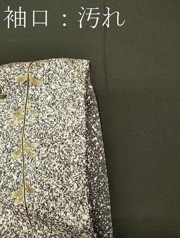 平和屋着物■訪問着　駒刺繍　枝梅松文　たたき染め　金銀彩　正絹　逸品　CABH3002oy