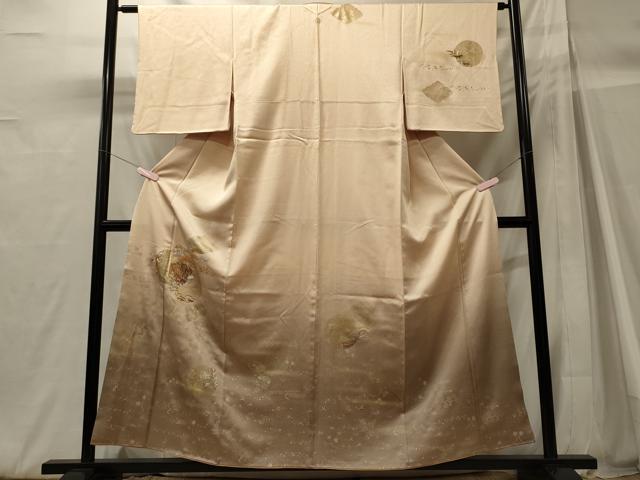 平和屋着物■訪問着　刺繍　風景花松丸文　暈し染め　金彩　正絹　逸品　CABH3012oy