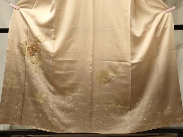 平和屋着物■訪問着　刺繍　風景花松丸文　暈し染め　金彩　正絹　逸品　CABH3012oy