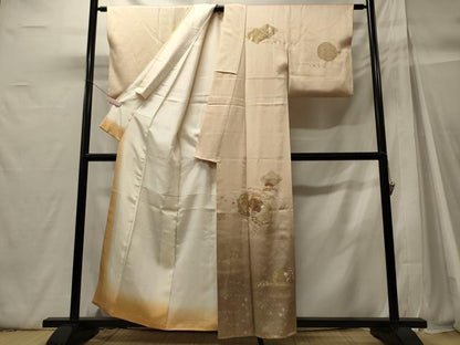 平和屋着物■訪問着　刺繍　風景花松丸文　暈し染め　金彩　正絹　逸品　CABH3012oy