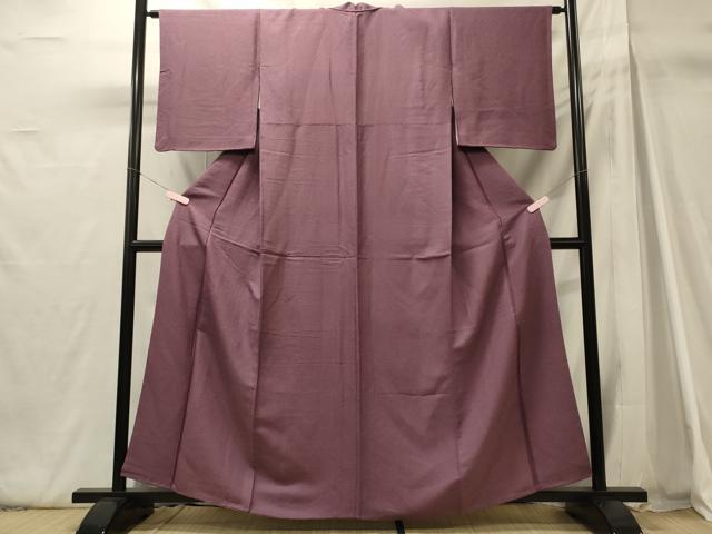 平和屋着物■上質な色無地　京紫色　正絹　逸品　CABH3026oy