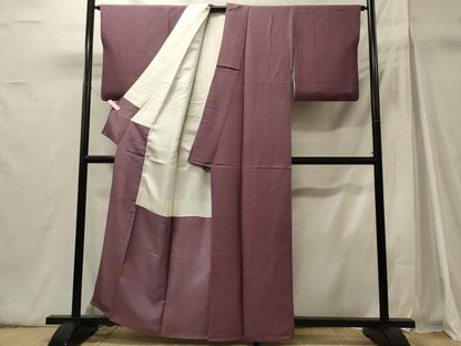 平和屋着物■上質な色無地　京紫色　正絹　逸品　CABH3026oy