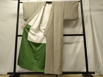 平和屋着物■上質な小紋　縞　正絹　逸品　CABH3033oy