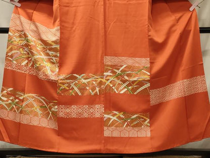 平和屋着物■訪問着　駒刺繍　露芝文　金彩　正絹　逸品　CABH3036oy