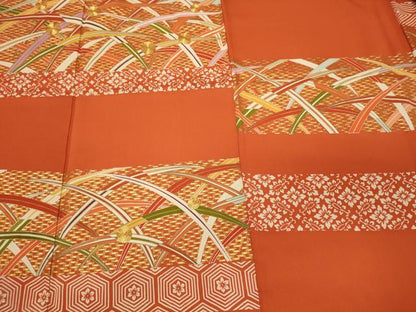平和屋着物■訪問着　駒刺繍　露芝文　金彩　正絹　逸品　CABH3036oy