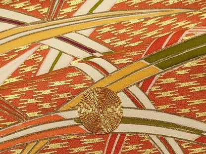 平和屋着物■訪問着　駒刺繍　露芝文　金彩　正絹　逸品　CABH3036oy