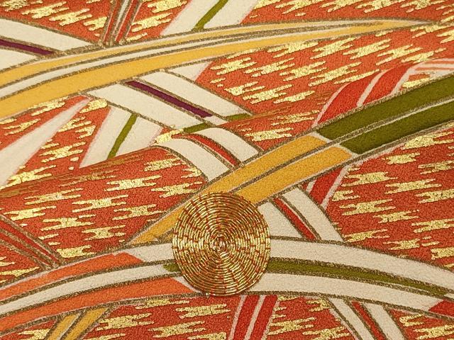 平和屋着物■訪問着　駒刺繍　露芝文　金彩　正絹　逸品　CABH3036oy