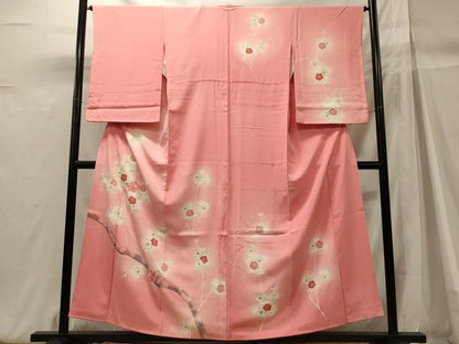 平和屋着物■訪問着　駒刺繍　槍梅　暈し染め　金彩　正絹　逸品　CABH3037oy