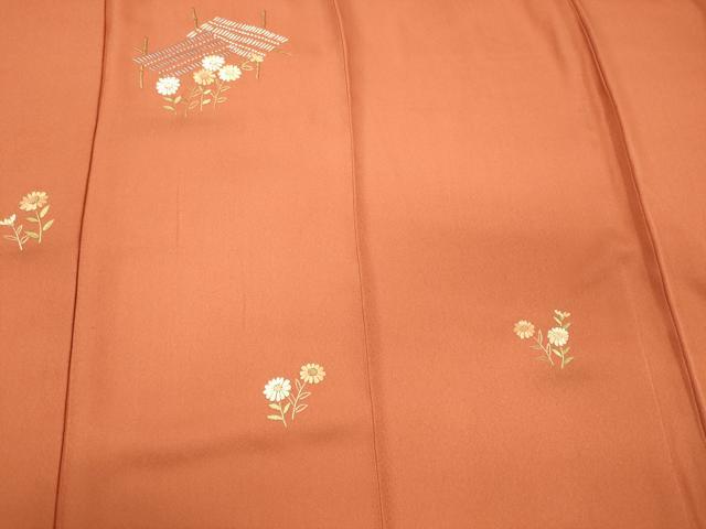 平和屋着物■中国三大刺繍　相良刺繍　訪問着　草花文　正絹　逸品　未使用　CABH3038oy