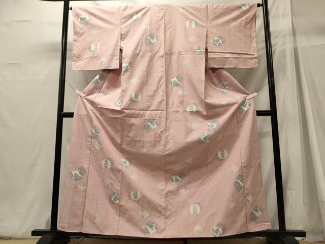 平和屋着物■上質な紬　草花文　正絹　逸品　未使用　CABH3041oy