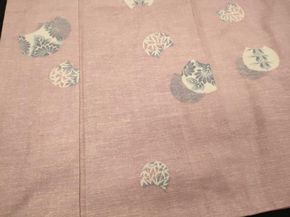 平和屋着物■上質な紬　草花文　正絹　逸品　未使用　CABH3041oy