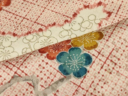 平和屋着物■上質な小紋　雲取り枝梅文　金彩　正絹　逸品　CABH3043oy