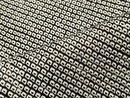 平和屋着物■大変加工の良い総絞り小紋　黒地　正絹　逸品　CABH3044oy