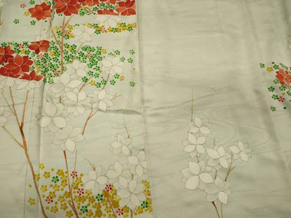 平和屋着物■訪問着　枝花文　金彩　正絹　逸品　CABH3046oy