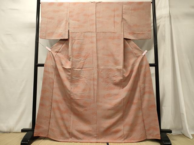 平和屋着物■上質な小紋　作家物　流線文　たたき染め　正絹　逸品　CABH3047oy