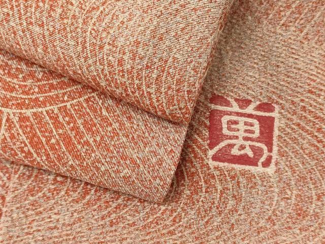 平和屋着物■上質な小紋　作家物　流線文　たたき染め　正絹　逸品　CABH3047oy