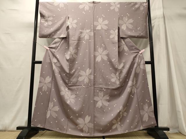 平和屋着物■上質な小紋　吉祥舞花文　正絹　逸品　CABH3048oy
