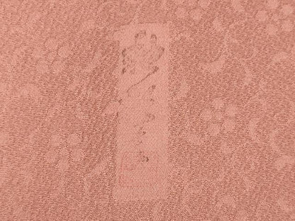 平和屋着物■上質な色無地　作家物　花唐草地紋　紅梅色　正絹　逸品　未使用　CABH3049oy