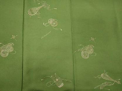 平和屋着物■豪華色留袖　総刺繍　鼓　蘇州刺繍　金銀糸　正絹　逸品　未使用　CABH3051oy