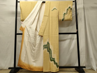 平和屋着物■訪問着　絞り　抽象文　正絹　逸品　CABH3057oy
