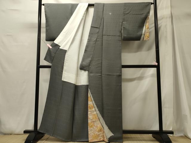 平和屋着物■訪問着　駒刺繍　絞り　雪輪花松文　暈し染め　金彩　正絹　逸品　CABH3059oy