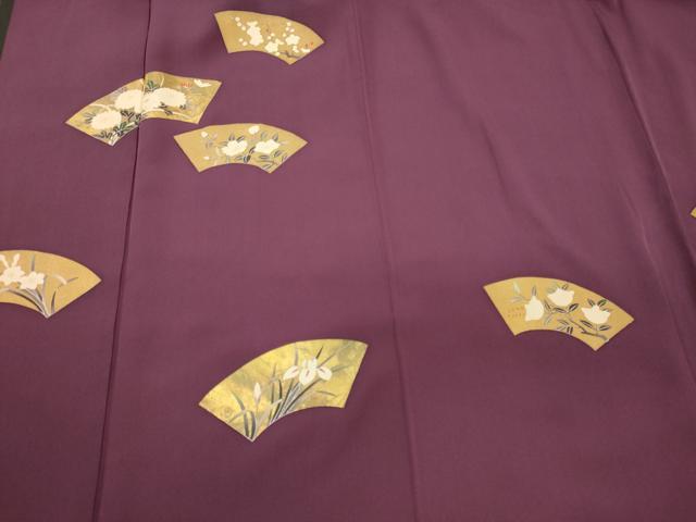 平和屋着物■訪問着　刺繍　地紙草花文　金彩　正絹　逸品　CABH3063oy