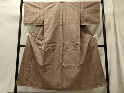 平和屋着物■上質な紬　縞　正絹　逸品　未使用　CABH3068oy