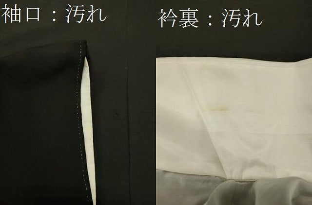 平和屋着物■豪華黒留袖　駒刺繍　鳳凰花松文　金銀彩　正絹　逸品　CABH3089oy