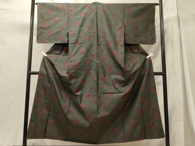 平和屋着物■本場大島紬　花唐草文　正絹　逸品　CABH3092oy