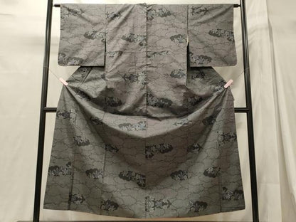 平和屋着物■本場大島紬　7マルキ　雲取り花文　正絹　逸品　CABH3094oy