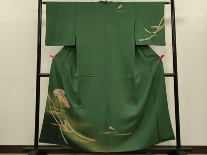 平和屋着物■訪問着　扇面花松文　暈し染め　金彩　やまと誂製　正絹　逸品　CABH3117oy