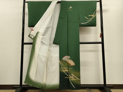 平和屋着物■訪問着　扇面花松文　暈し染め　金彩　やまと誂製　正絹　逸品　CABH3117oy