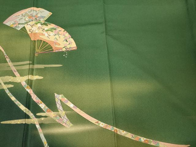 平和屋着物■訪問着　扇面花松文　暈し染め　金彩　やまと誂製　正絹　逸品　CABH3117oy