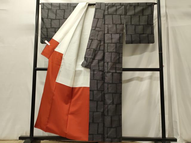 平和屋着物■本場大島紬　7マルキ　色紙文　正絹　逸品　CABH3122oy
