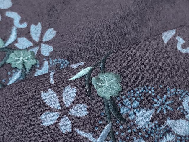 平和屋着物■訪問着　刺繍　雪輪草花文　やまと誂製　正絹　逸品　CABH3126oy