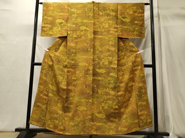 平和屋着物■上質な小紋　風景草木文　暈し染め　正絹　逸品　未使用　CABH3128oy