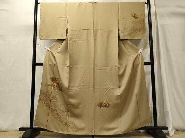 平和屋着物■訪問着　地紙重ね花文　暈し染め　金彩　正絹　逸品　CABH3139oy
